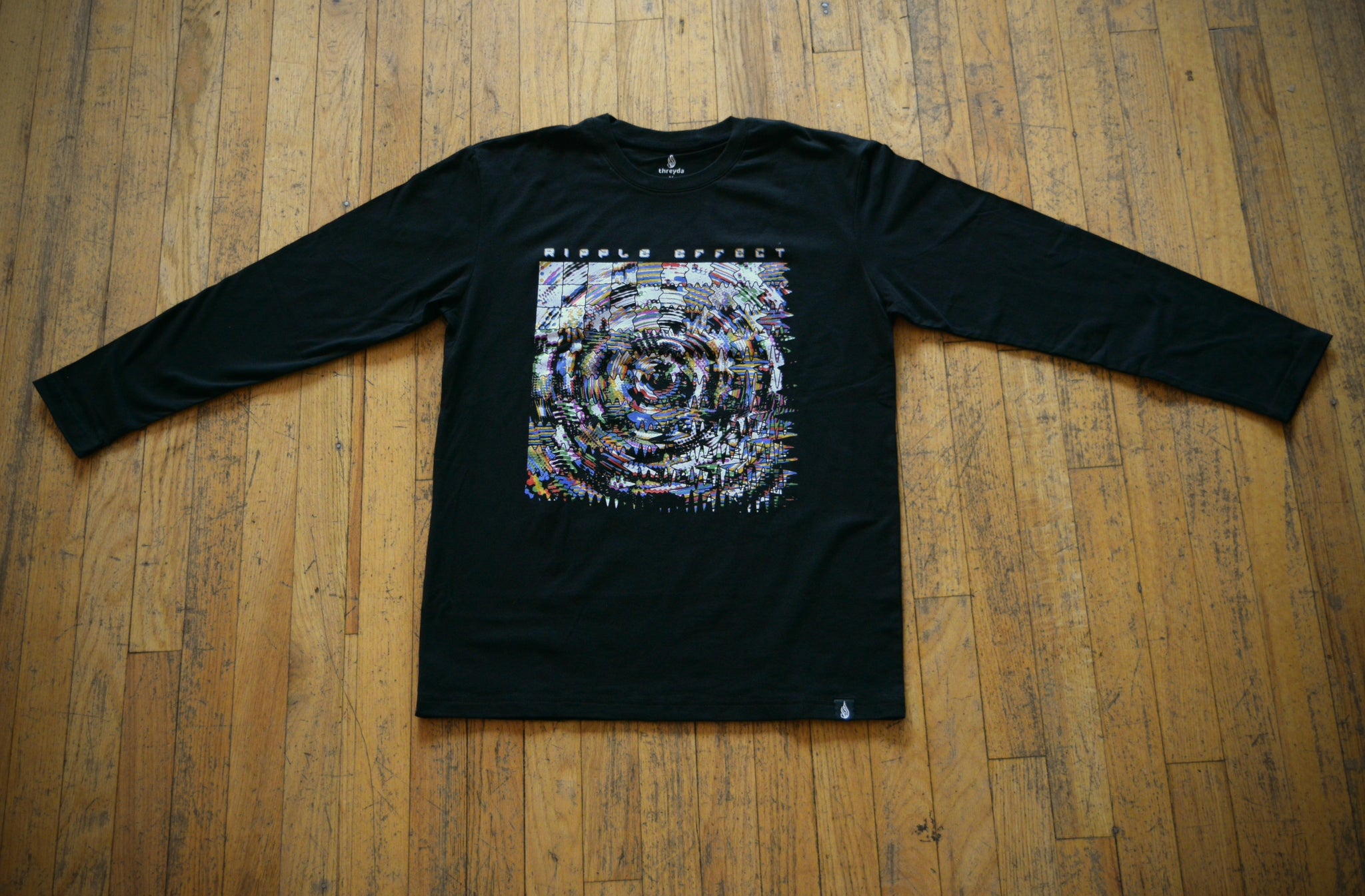 Ripple Effect Long sleeve Screenprint Tee by Jake Amason