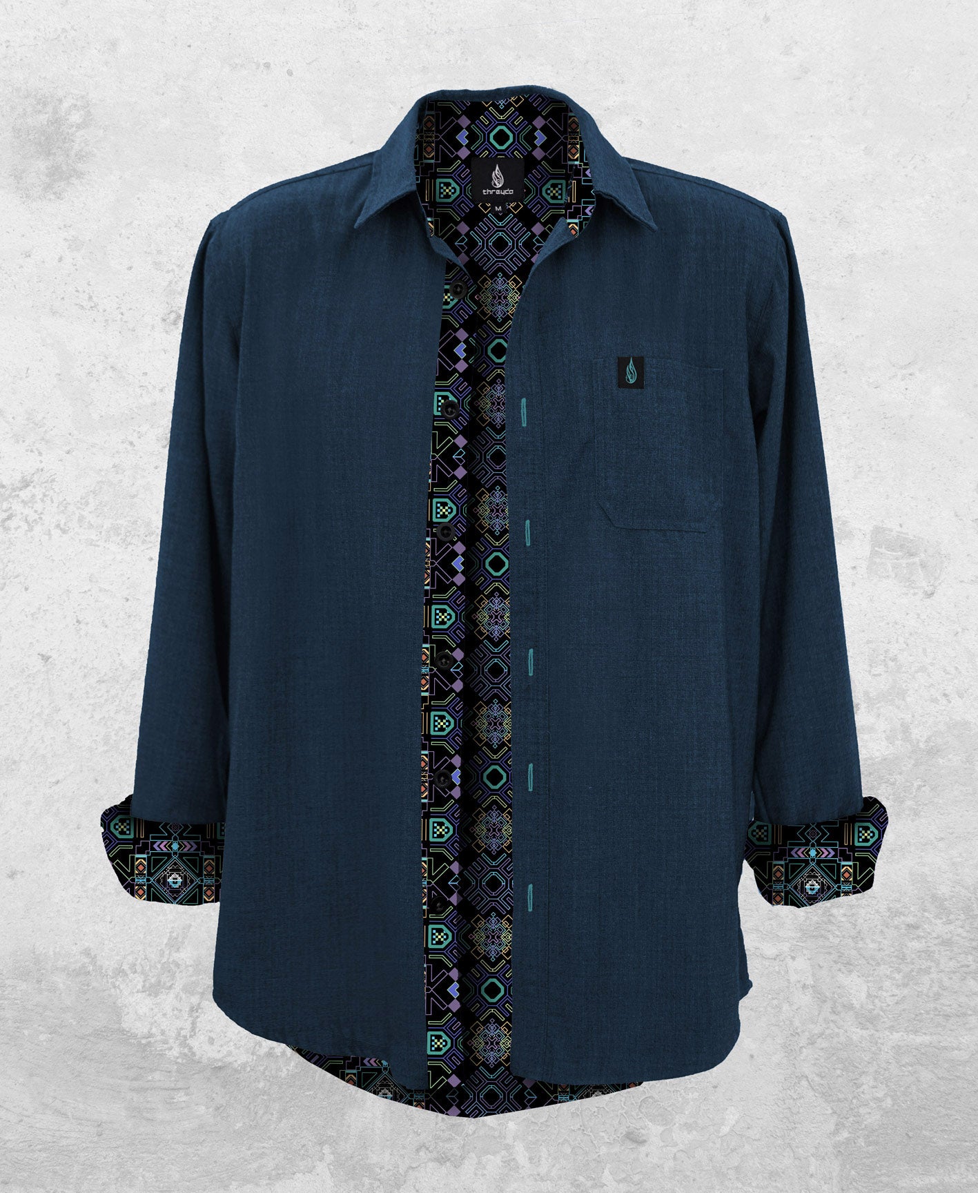 Hozho Lined Button Down Shirt by Threyda - Ships March