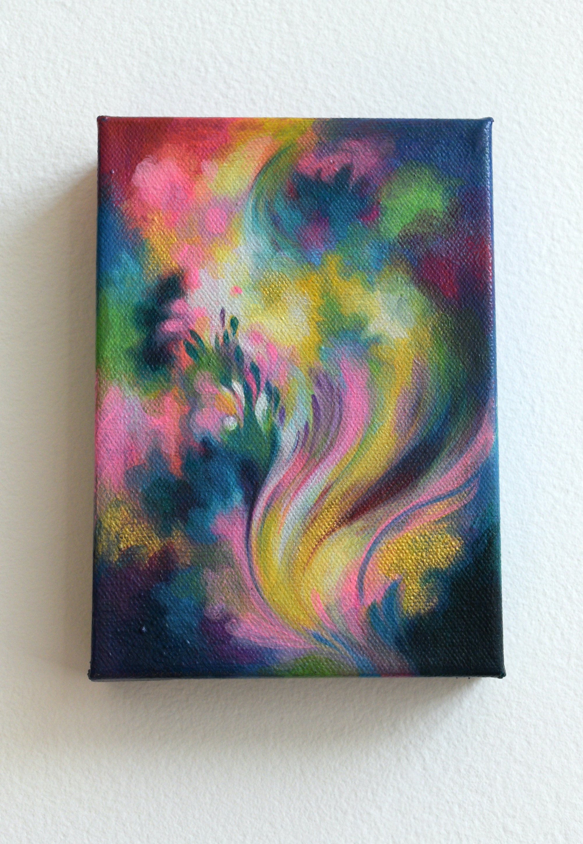 Rainbow Sherbert Original Painting by Hilary Astrid