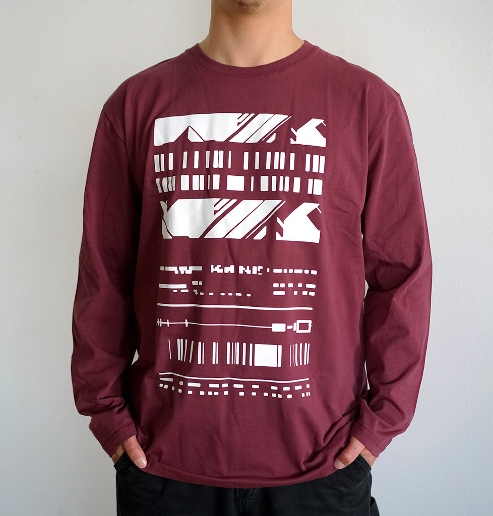 Maroon Operator Lightweight Longsleeve by Threyda