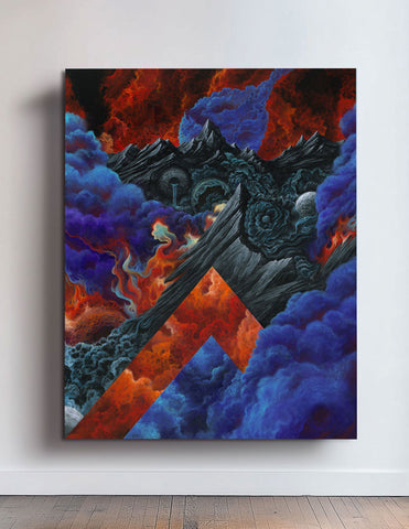 Let The Fires Burn Stretched Canvas by Anthony Hurd