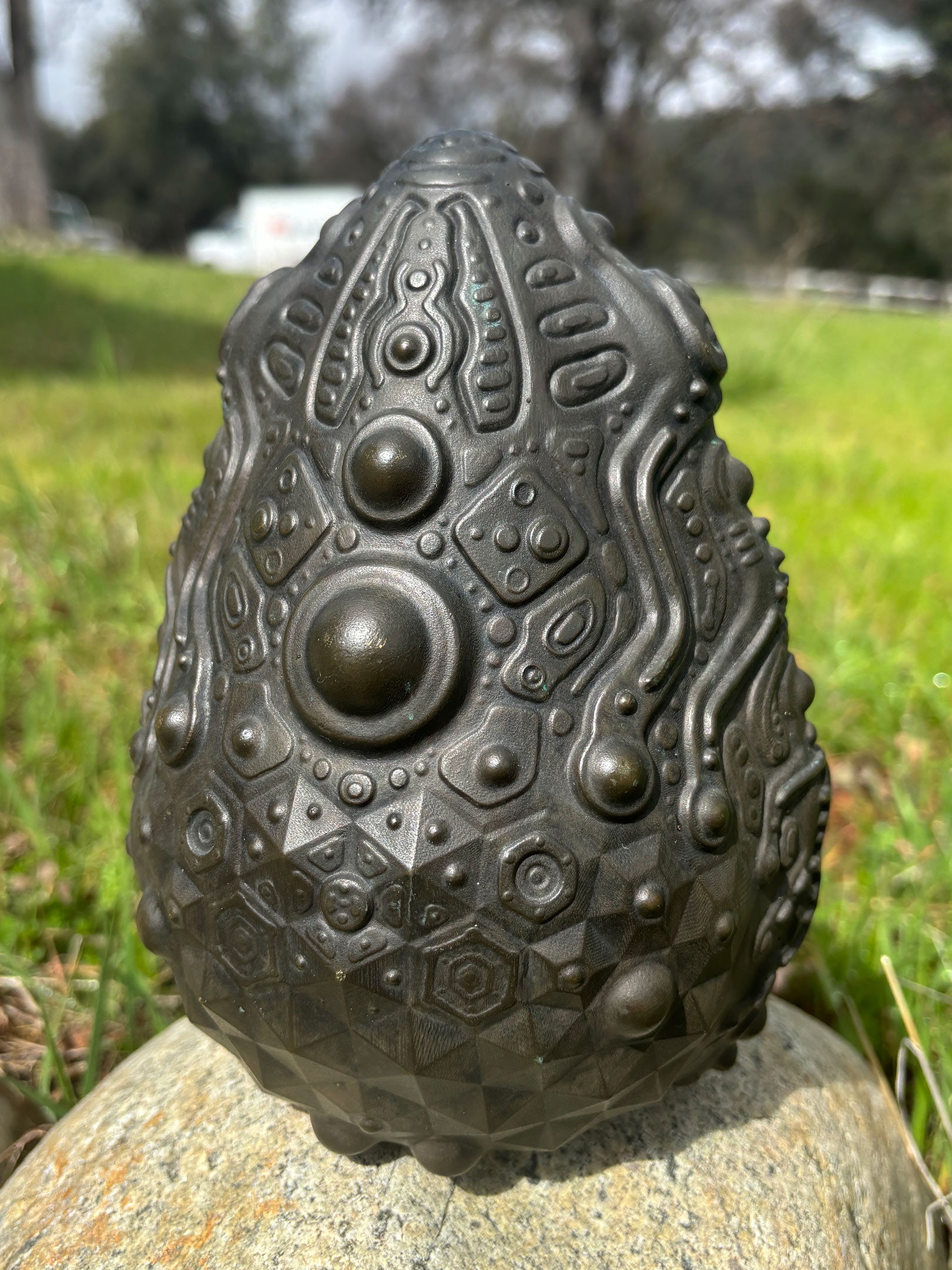 Bronze Egg Artifact Sculpture - 72 HOUR AUCTION