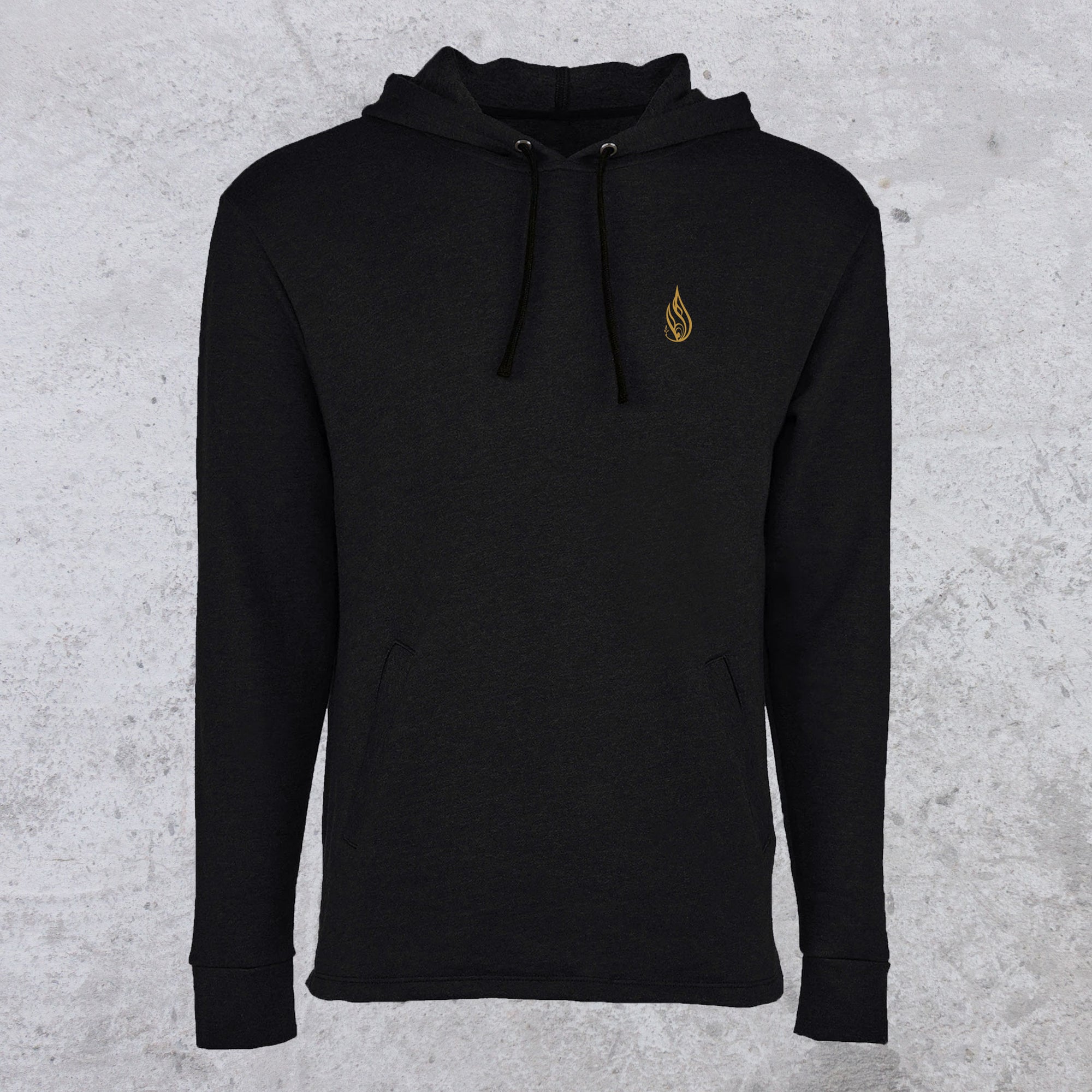 Metallic Gold Serpent Welted Pullover Hoodie by Ben Lopez