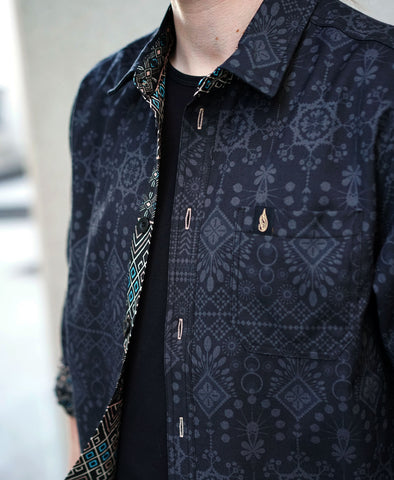 Summit Lined Button Down Shirt by Threyda - Ships March