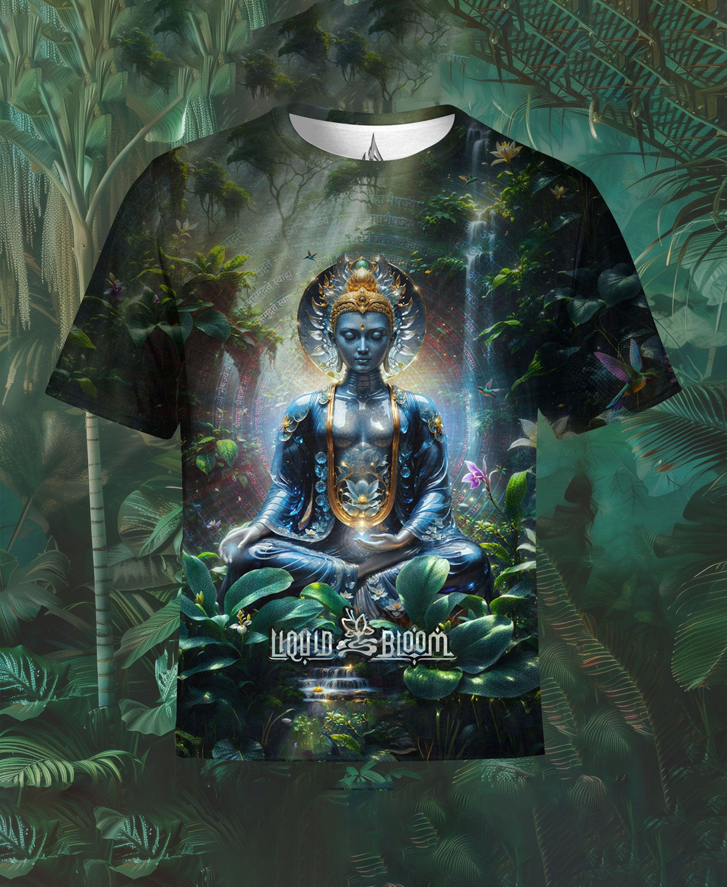 Medicine Buddha Sublimation Tee by Abzzolum x Liquid Bloom