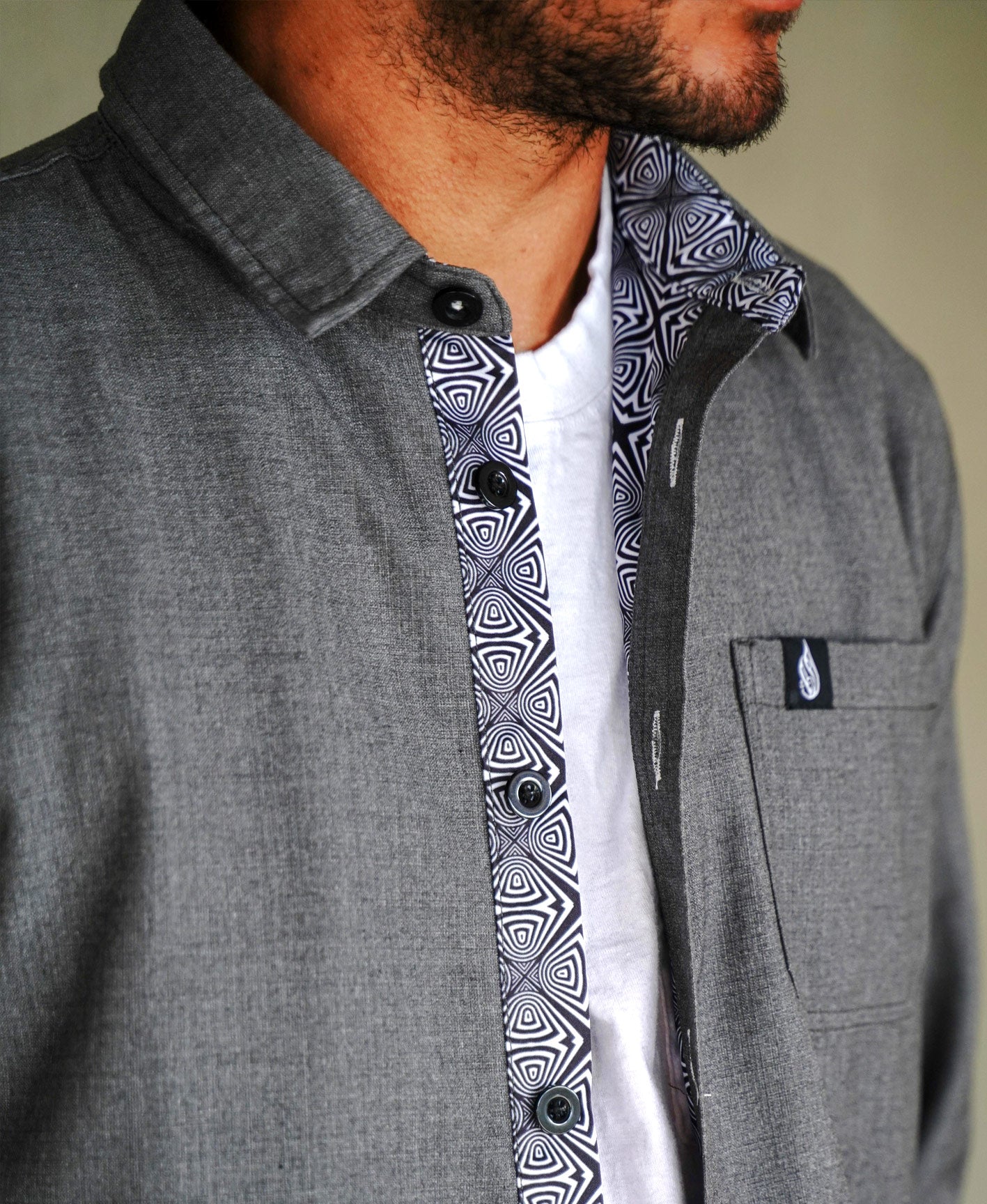 Centrifuge Lined Button Down Shirt by Threyda