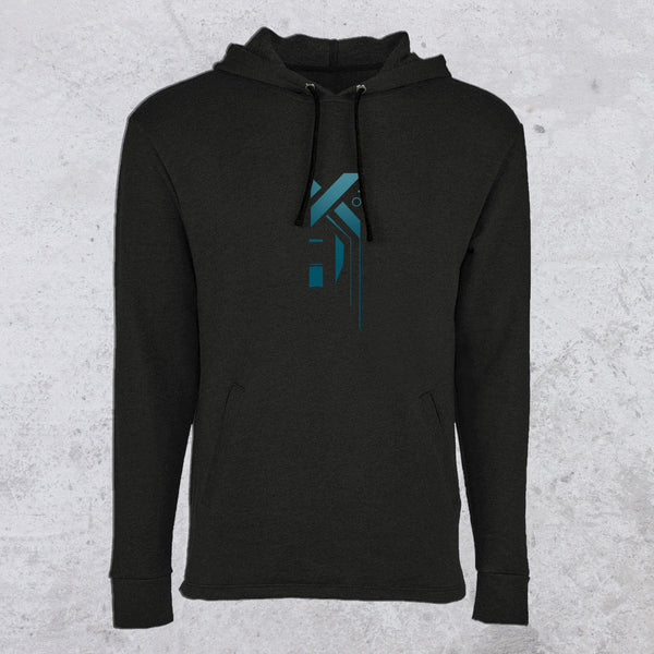 Cerulean Welted Pullover Hoodie by Threyda