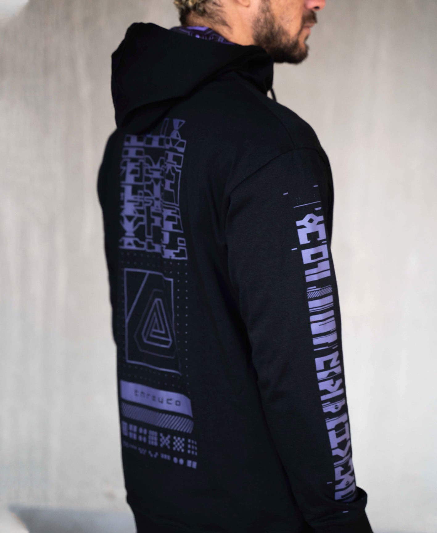 Black Data Pullover Hoodie by Kimi Takemura