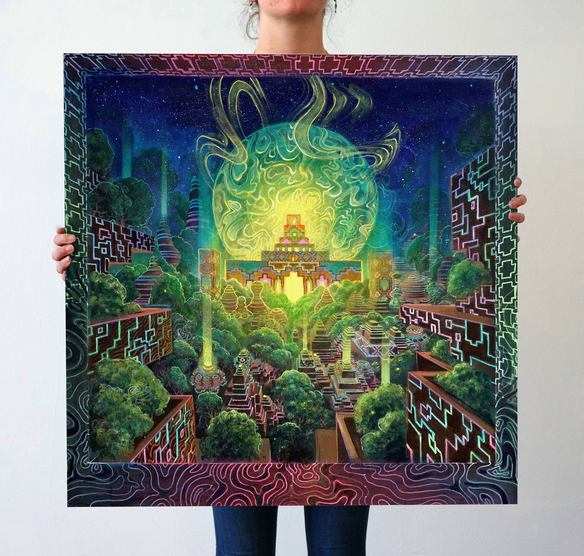 Emerald City Unstretched Canvas by Jonathan Solter