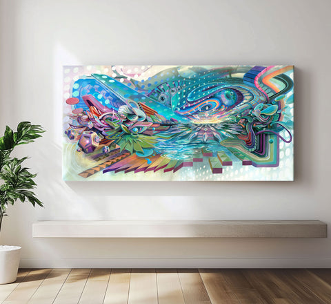 First Flight Stretched Canvas Print by Threyda x Apex