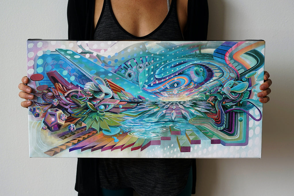 First Flight Mini Stretched Canvas Print by Threyda x Apex Collective