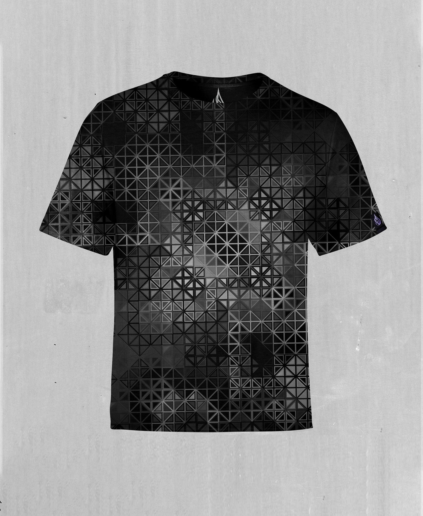 Black Lattice Sublimation Tee by Threyda