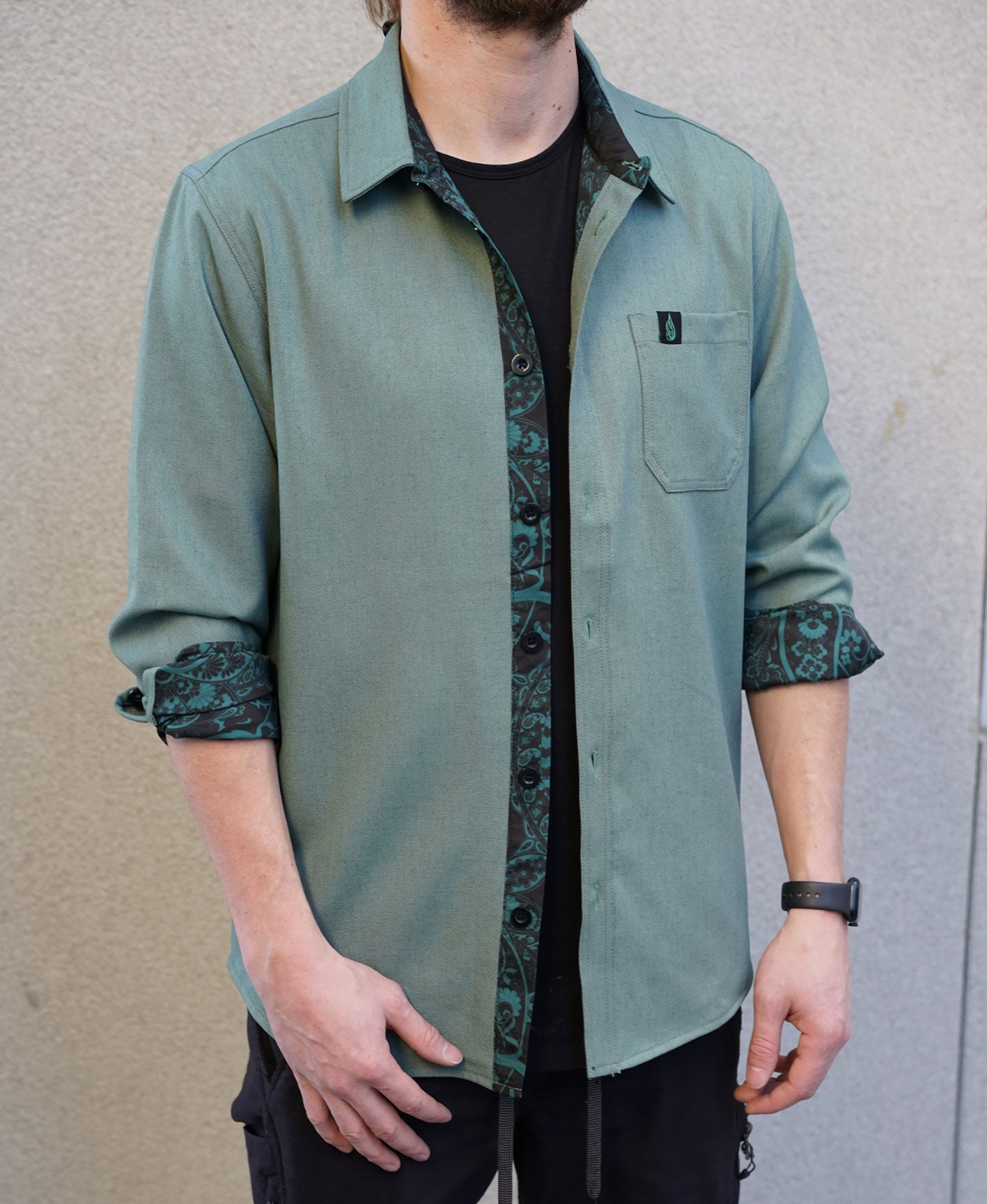 Verdant Lined Button Down Shirt by Threyda