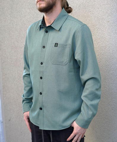 Verdant Lined Button Down Shirt by Threyda - Ships March