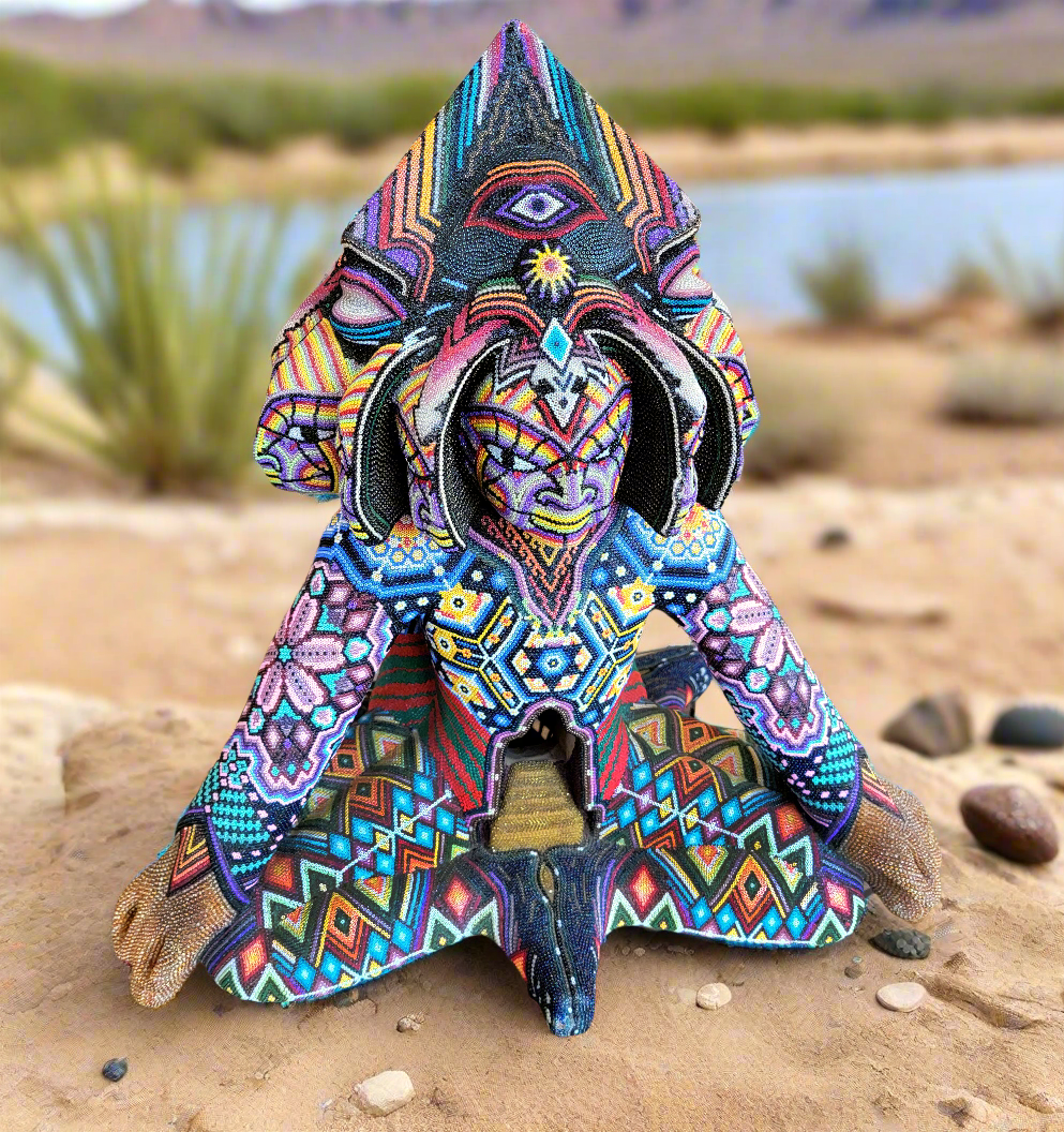 Alpha Centauri Huichol Edition Sculpture by Luke Brown