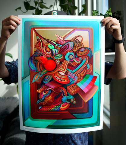 Hyperbole Embossed Holo Print by Stephen Kruse