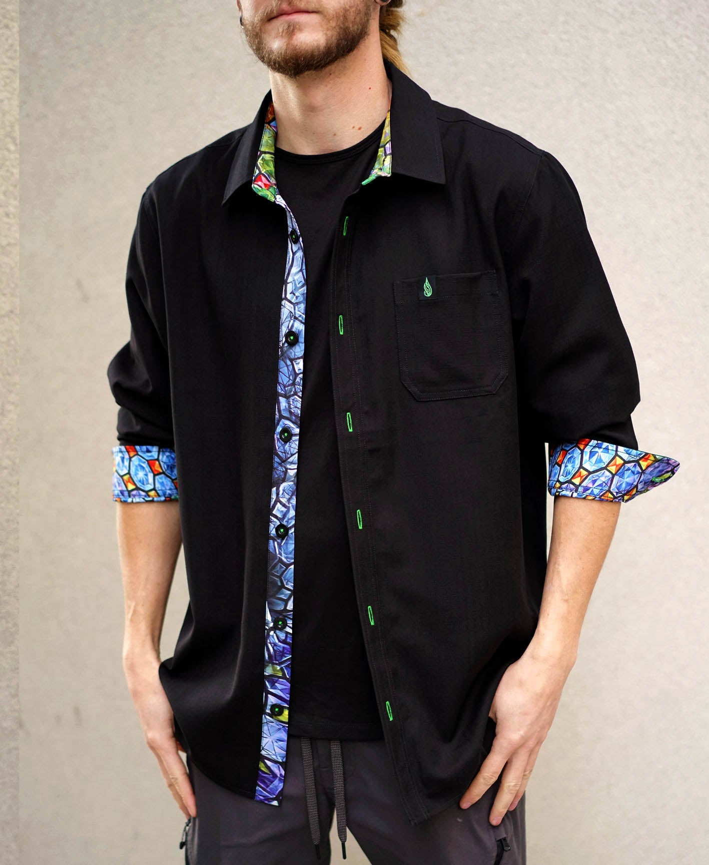 Jewel Being Lined Button Down by Alex Grey - Ships January