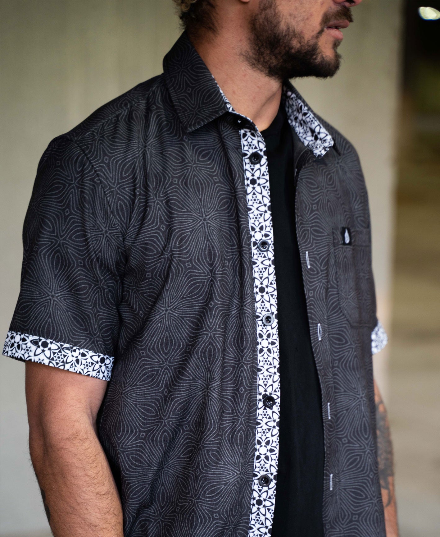 Journey Short Sleeve Button Down by Threyda