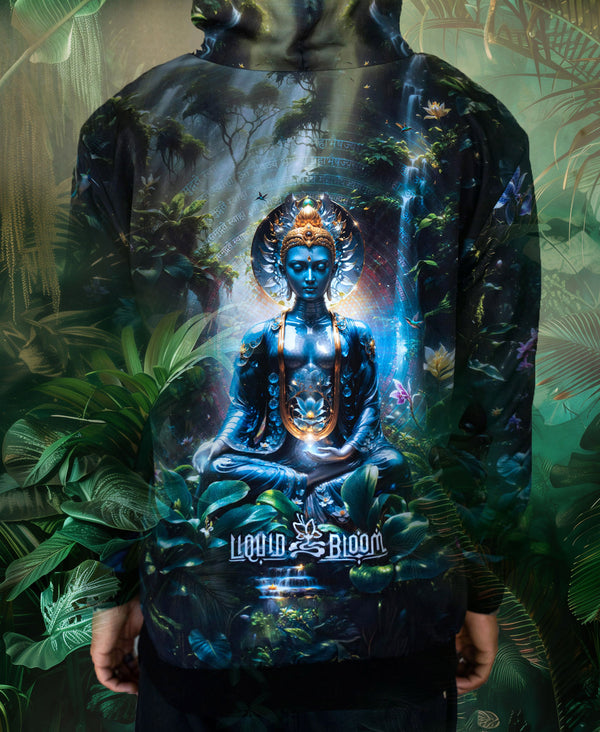 Medicine Buddha Lightweight Zip Hoodie by Abzzolum x Liquid Bloom - Threyda  Art and Apparel