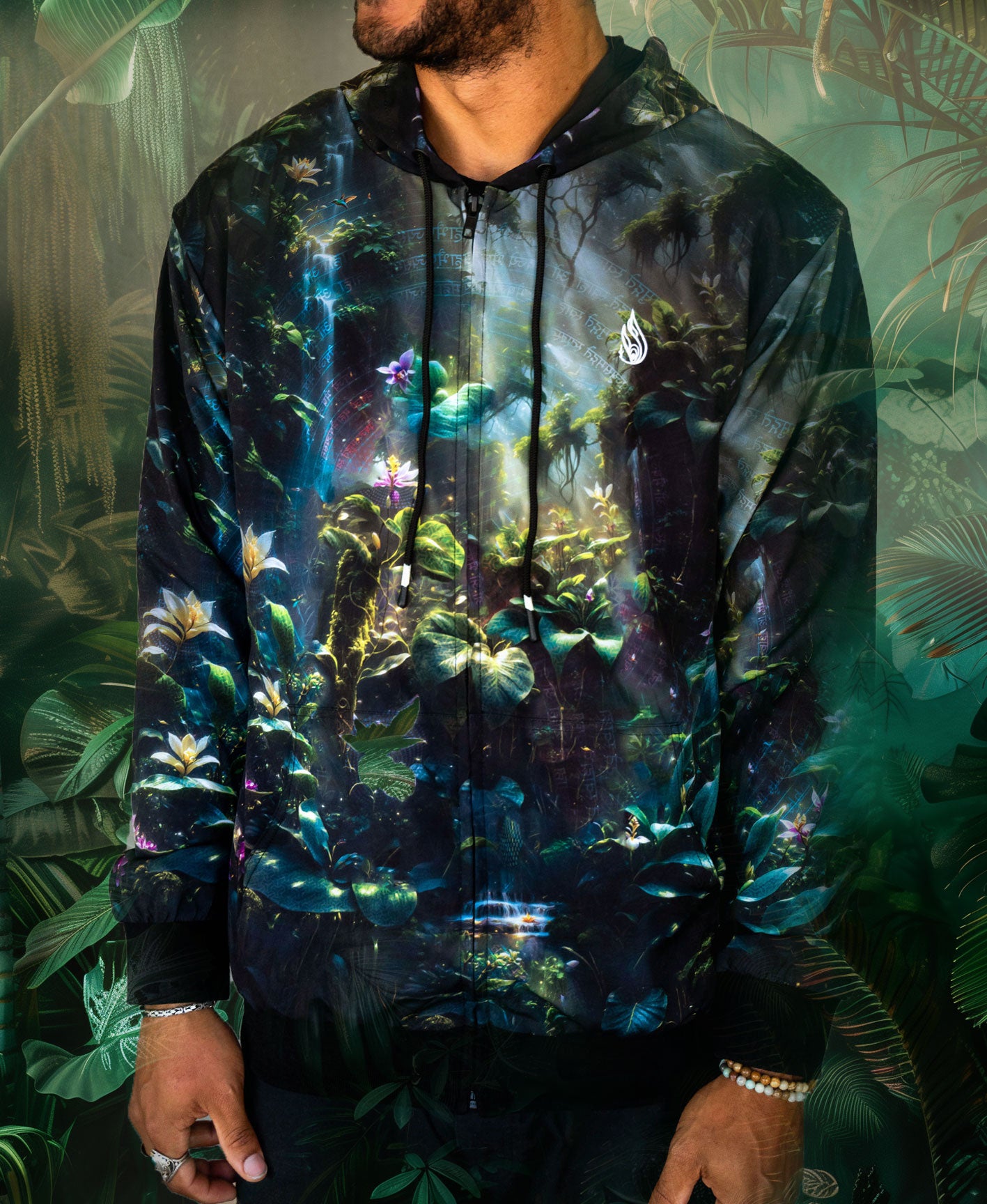 Medicine Buddha Lightweight Zip Hoodie by Abzzolum x Liquid Bloom