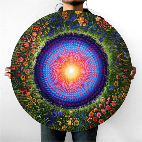 Flower Mandala Aluminum Print by Justin Lovato