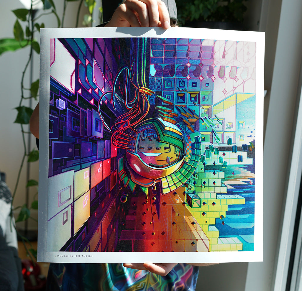 Minds Eye Embossed Holo Print by Jake Amason