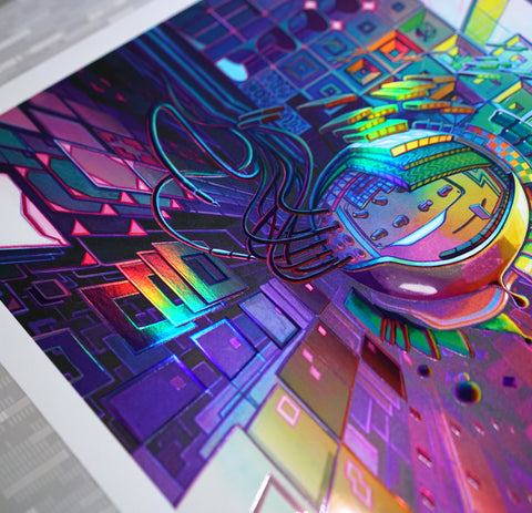 Minds Eye Embossed Holo Print by Jake Amason