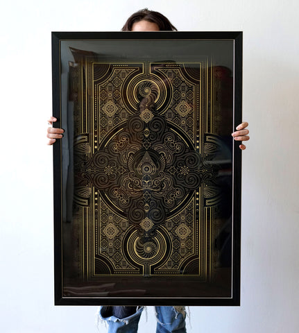 Sacred Medallion Custom Framed Print by Mugwort