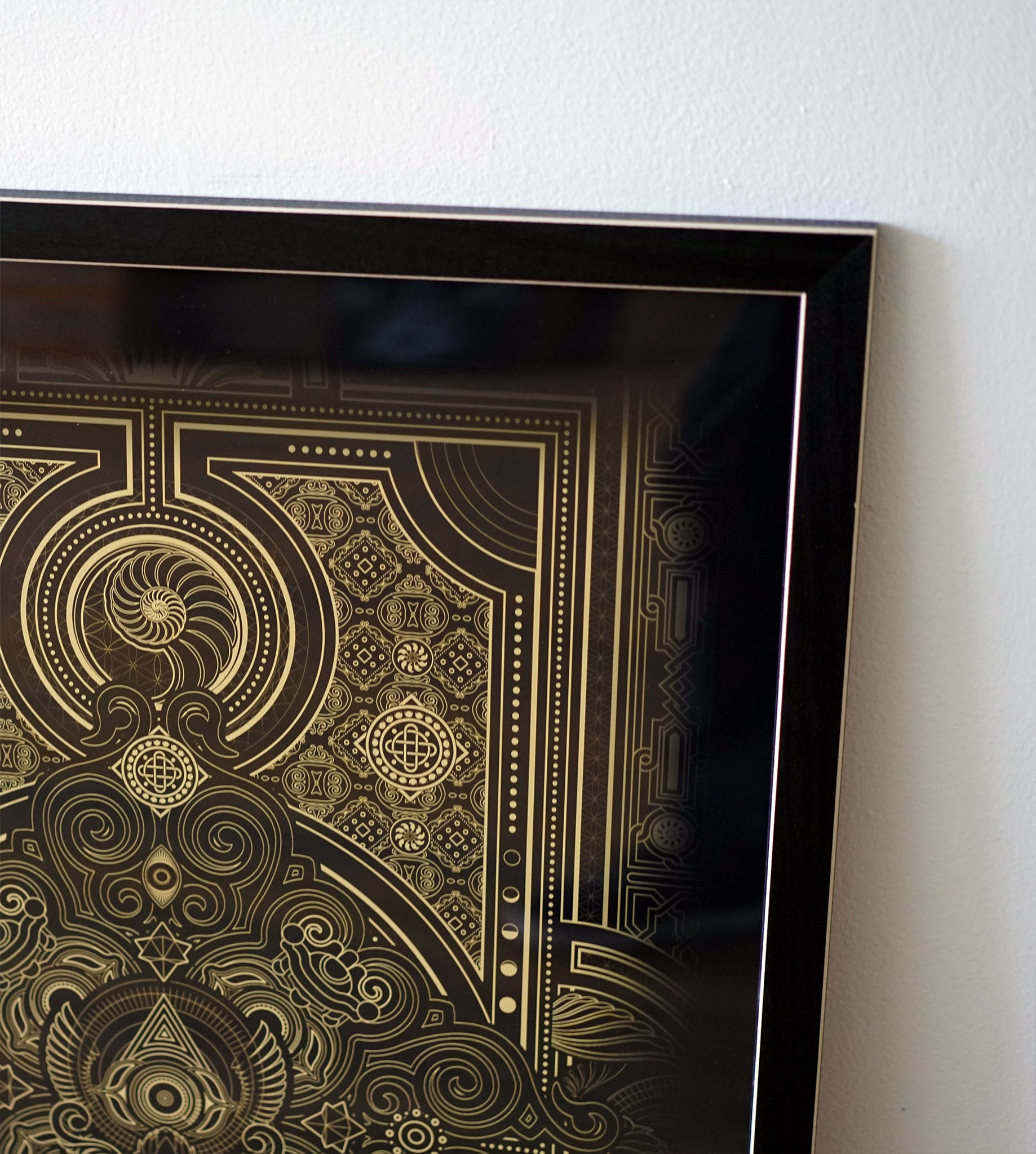 Sacred Medallion Custom Framed Print by Mugwort