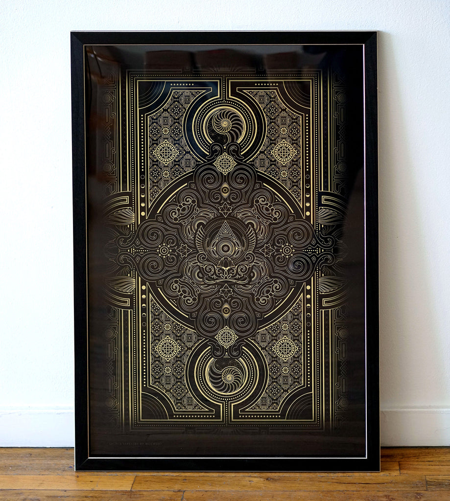 Sacred Medallion Custom Framed Print by Mugwort