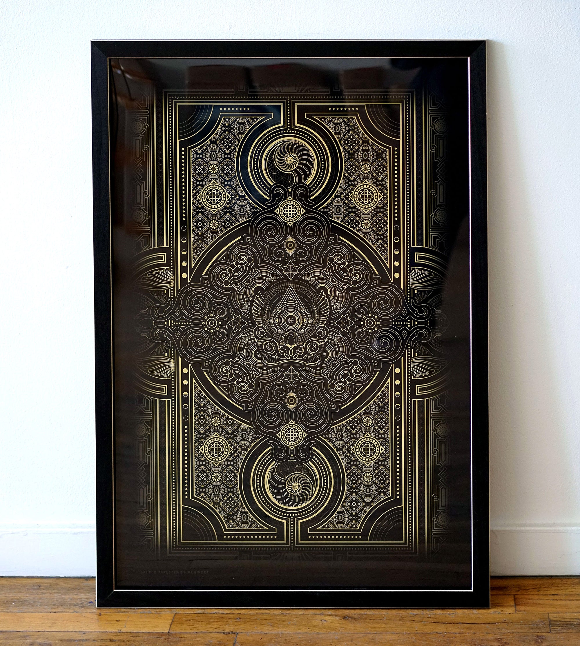 Sacred Medallion Custom Framed Print by Mugwort