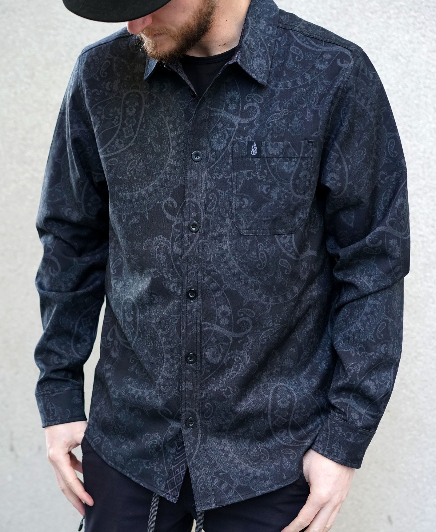 Night Insight Lined Button Down Shirt by Threyda