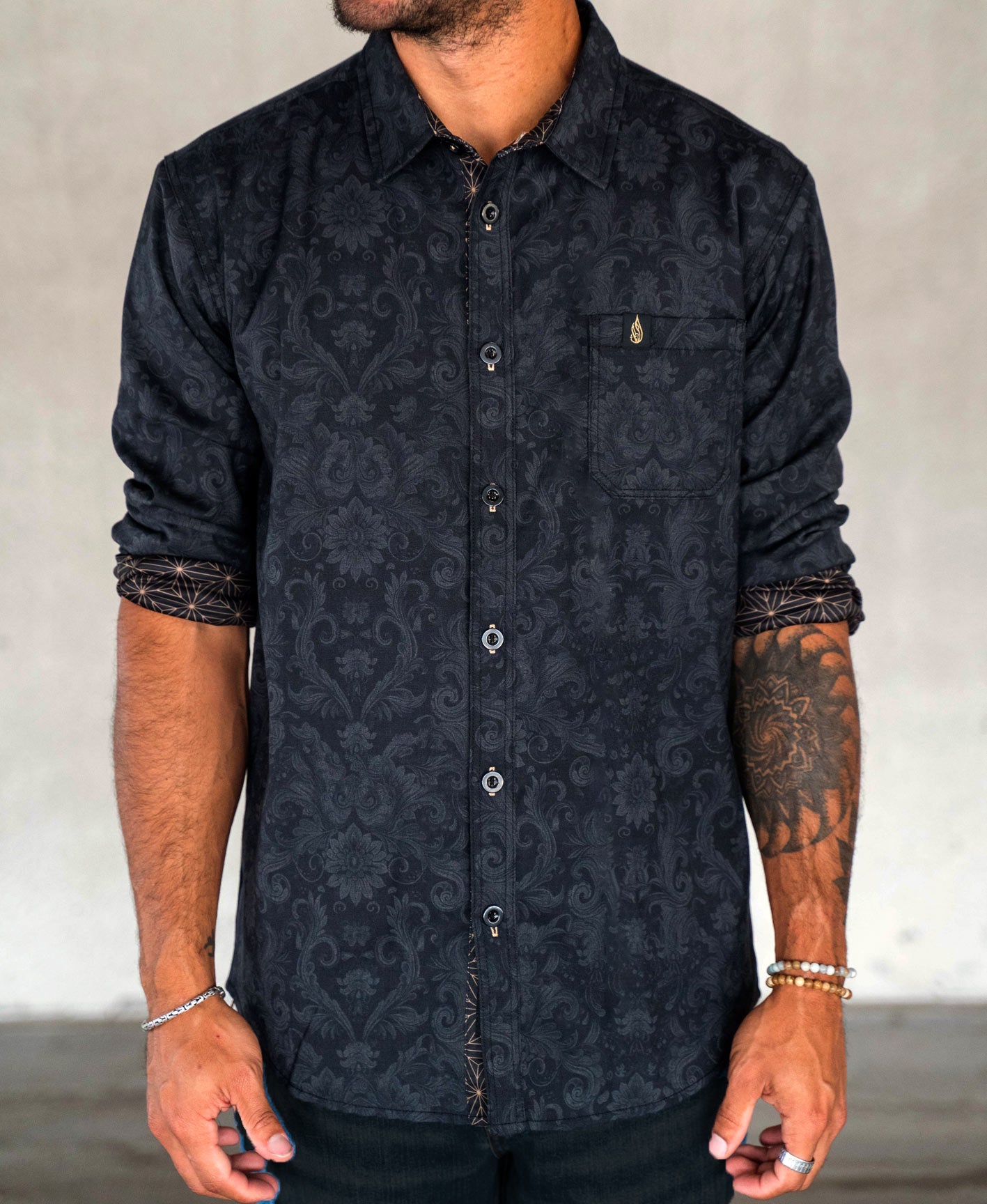 Integrity Lined Button Down Shirt by Threyda