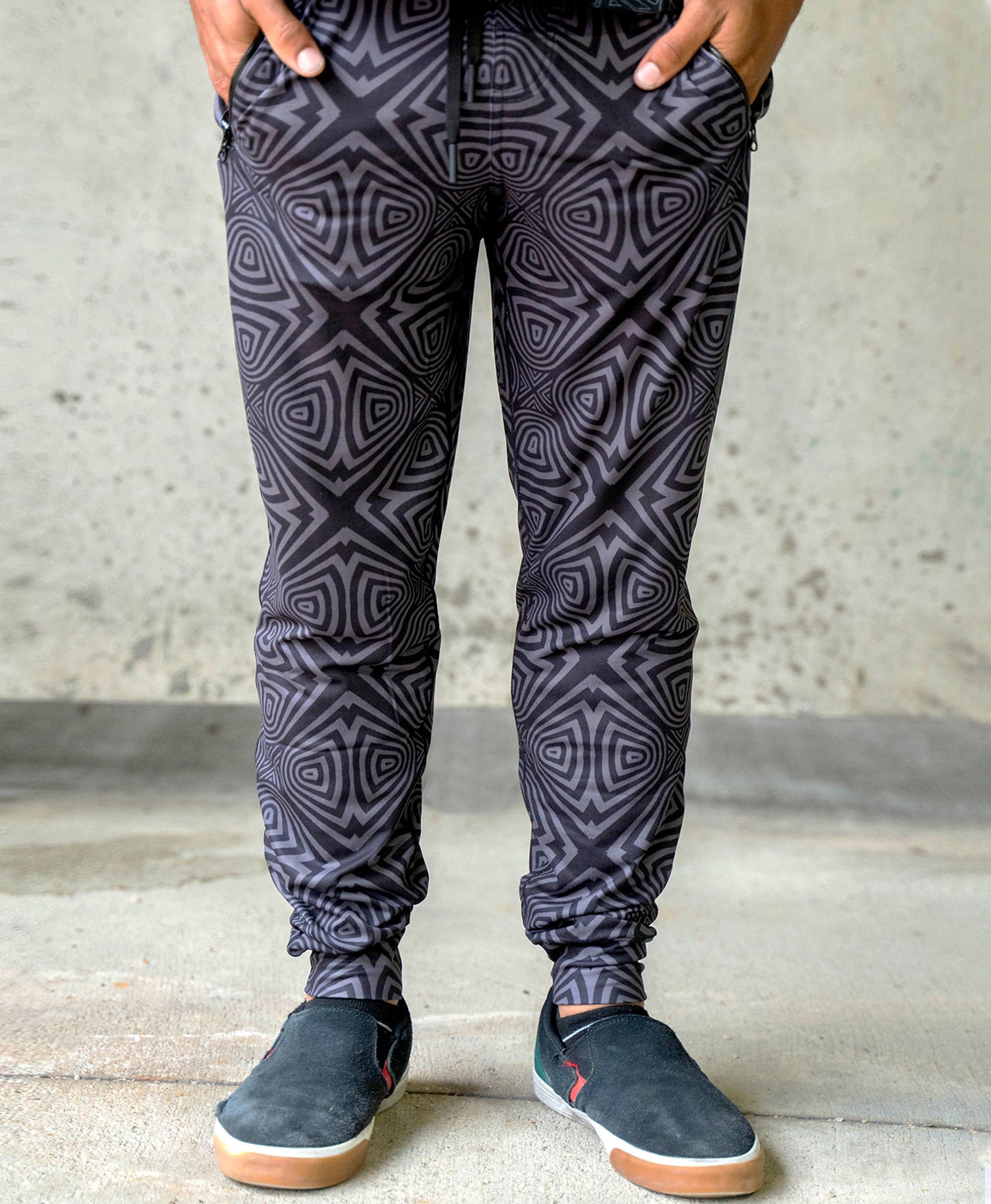 Charcoal Lightweight Stretch Joggers by Threyda