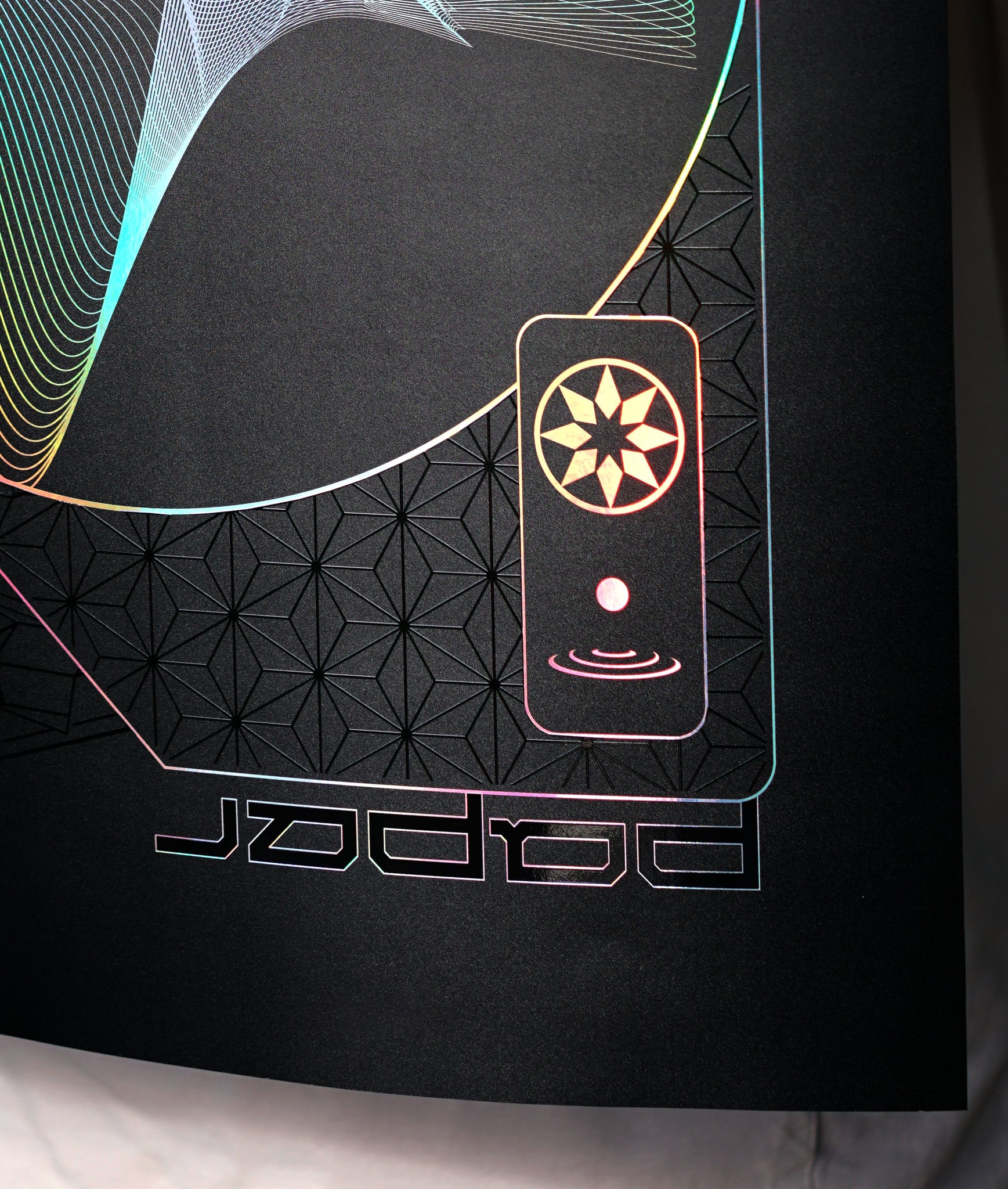 PaperWave Embossed Holo Print by Justin Totemical