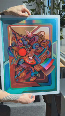 Hyperbole Embossed Holo Print by Stephen Kruse