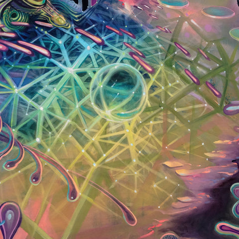 Psychedelic Science Stretched Canvas by Threyda x Apex