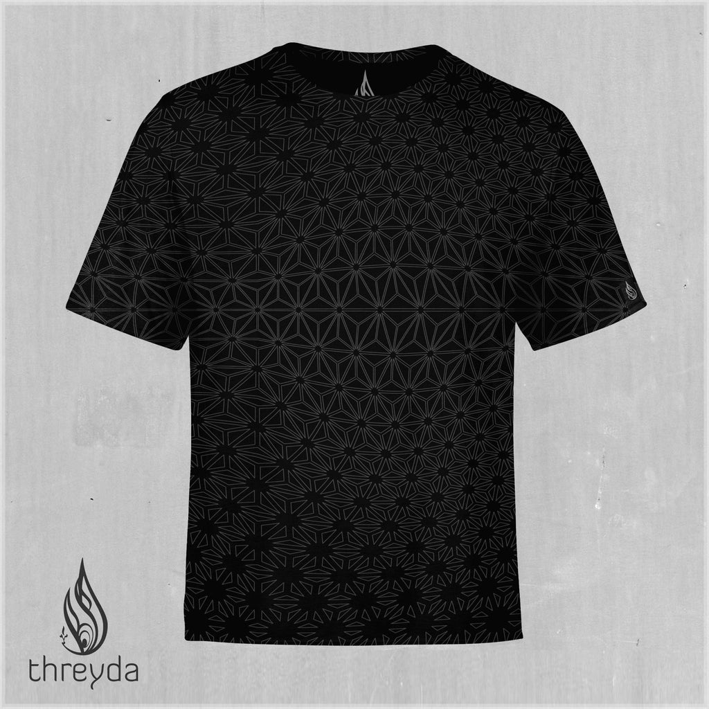 Spacetime Black Edition All Over Screen Tee by Threyda