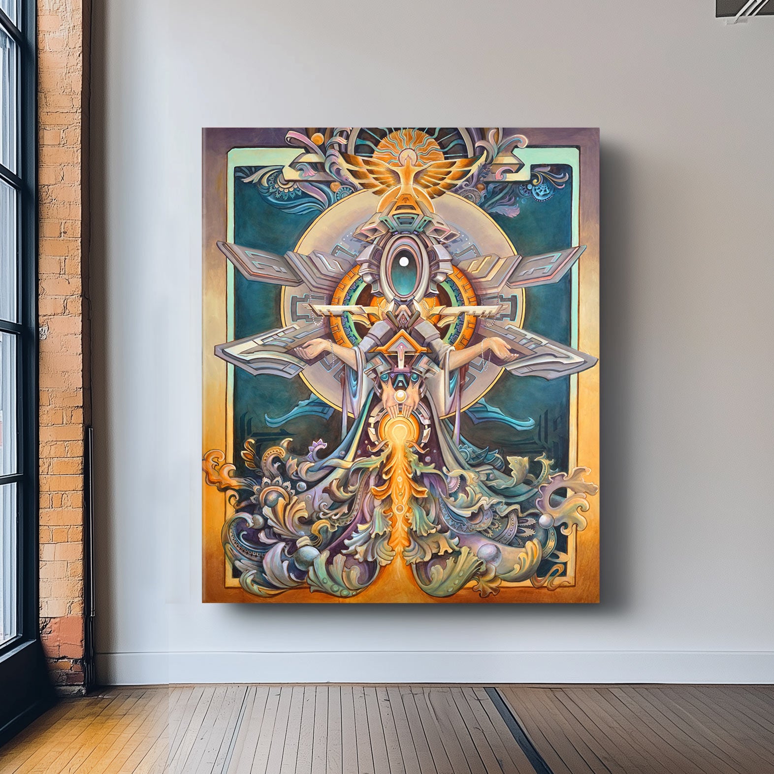 Quan Yin Alpha Stretched Canvas by Seth McMahon x Randal Roberts