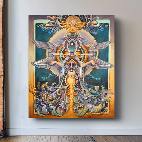 Quan Yin Alpha Stretched Canvas by Seth McMahon x Randal Roberts