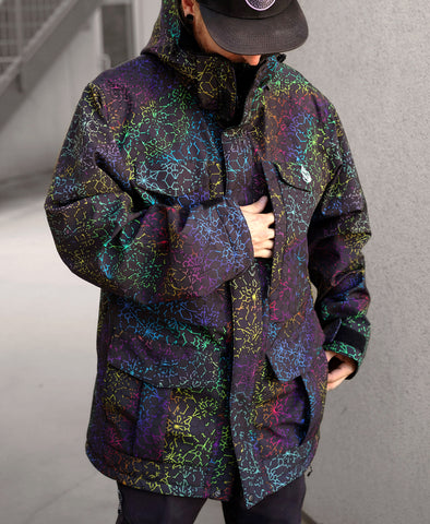 Black Rainbow Onyx Sherpa Jacket by Threyda