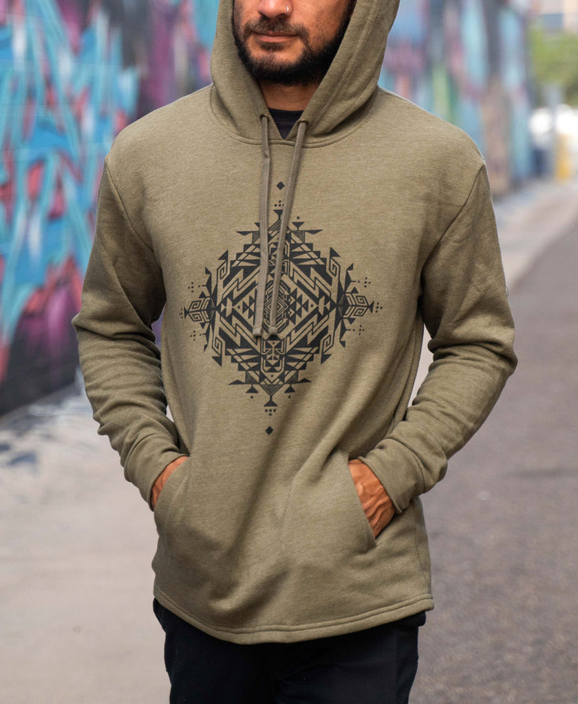 Ancient Sun Welted Pullover Hoodie by Ben Lopez