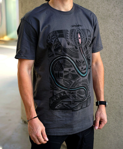 Rainbow Serpent Screenprint Tee by Ben Lopez