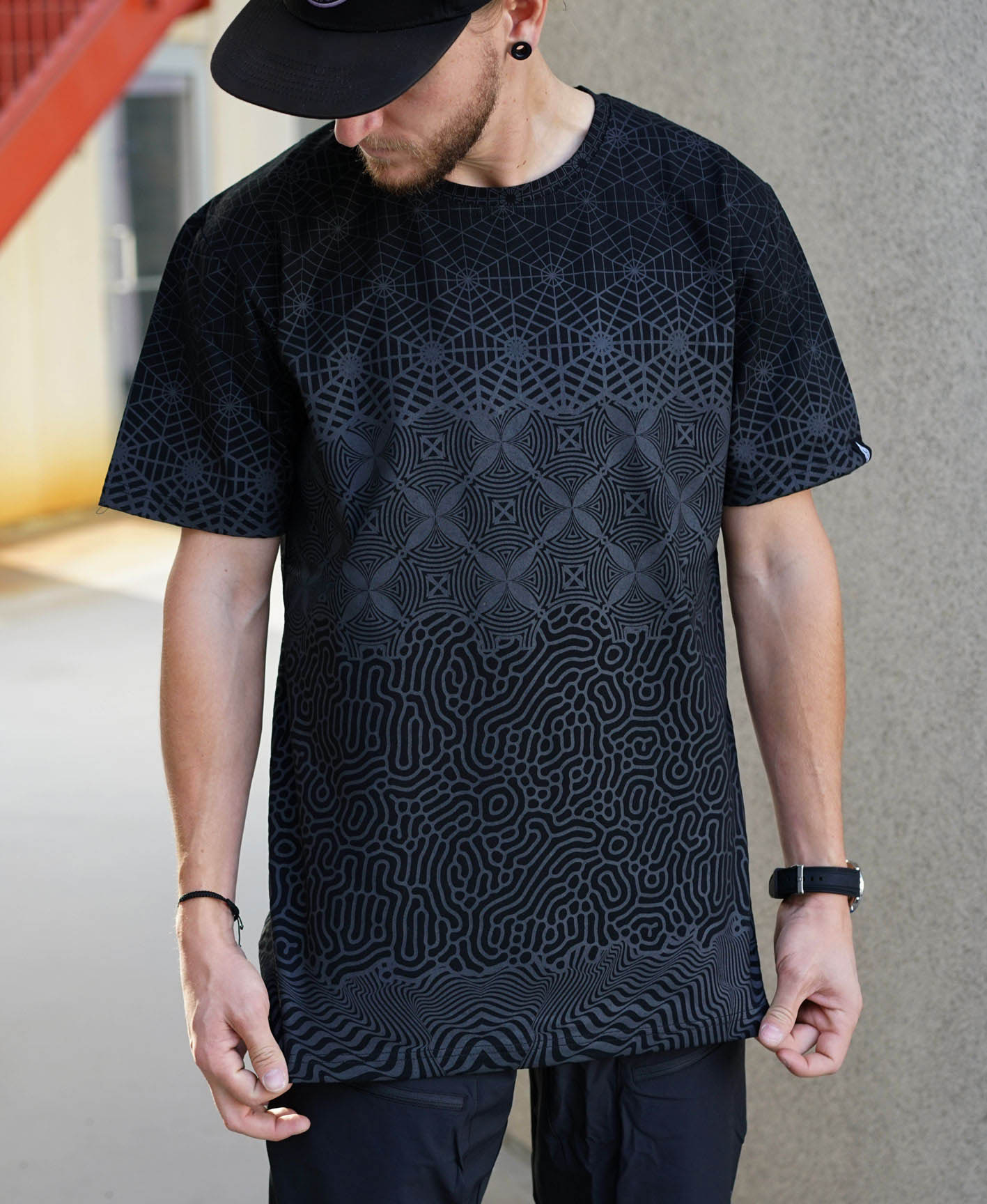 Diffusion All Over Screenprint Tee by Threyda