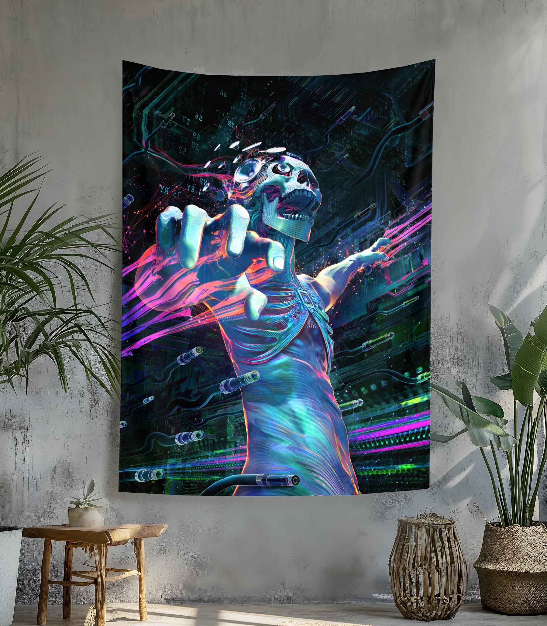 Subsonic Multithreading Tapestry by Justin Totemical