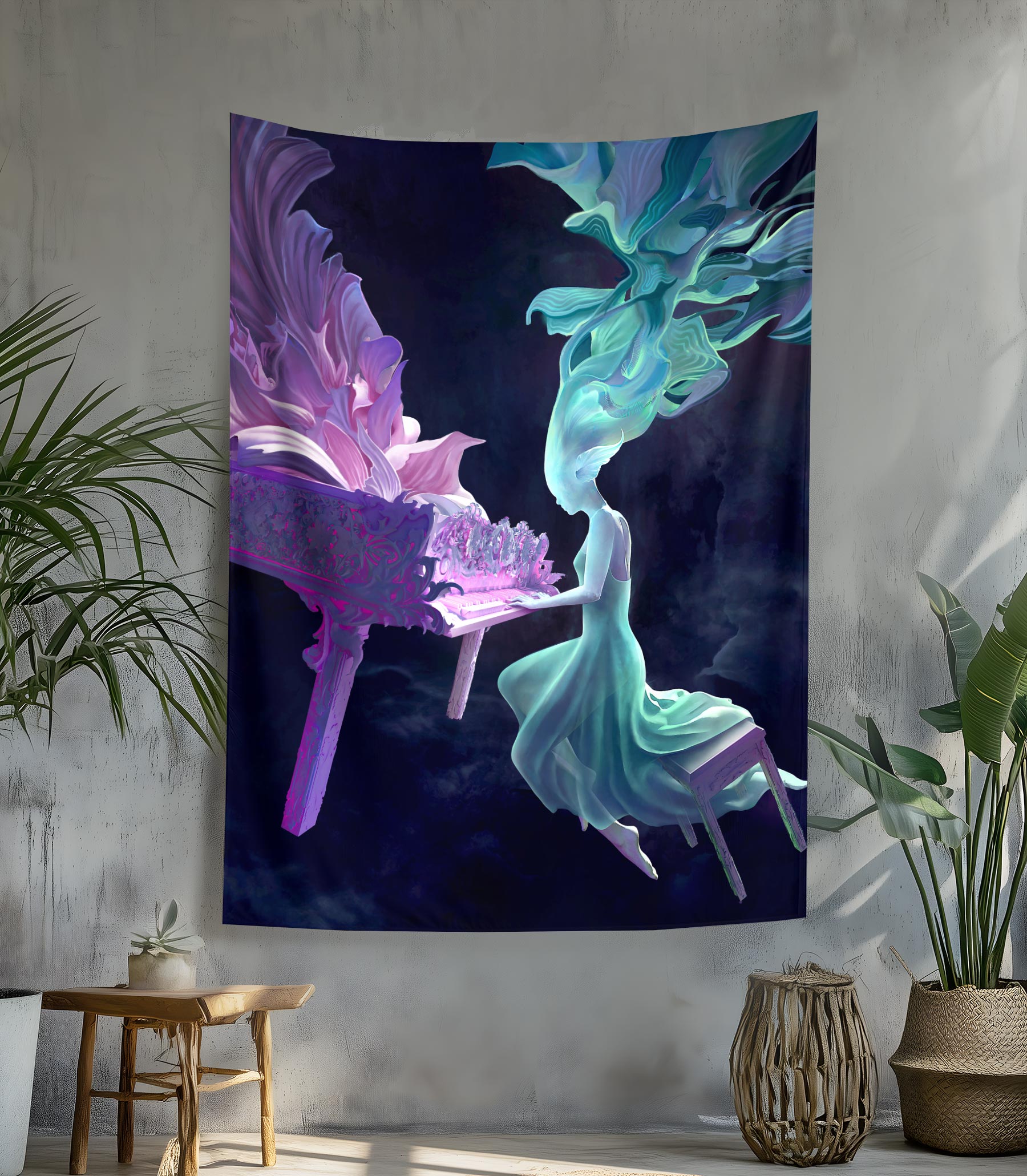 Inflorescence Tapestry by Justin Totemical