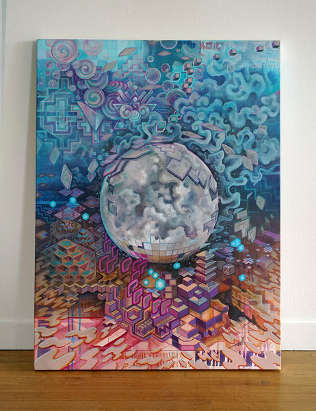 To the Moon and Back Original Painting by Jake Amason x Megan Walker