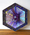 Trichrome Lasercut Framed Print by Jake Amason - Violet Edition