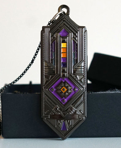 Amethyst Gunmetal Pendant by Threyda