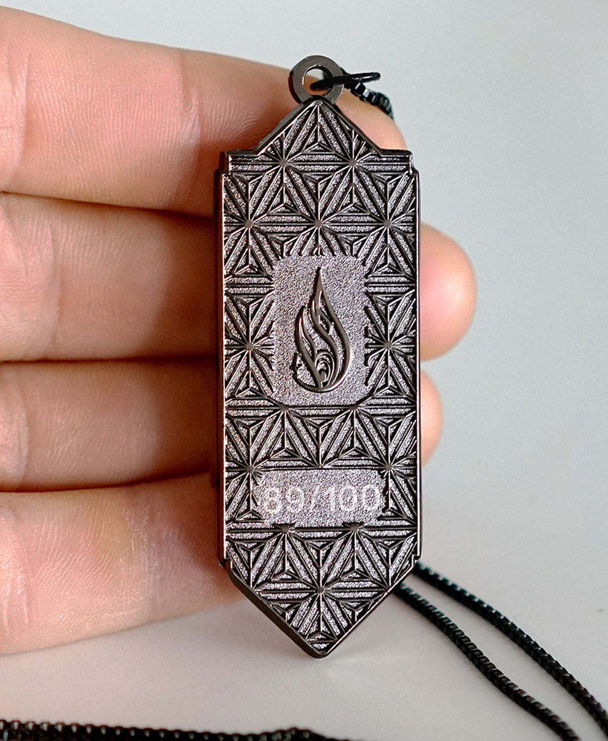 Amethyst Gunmetal Pendant by Threyda